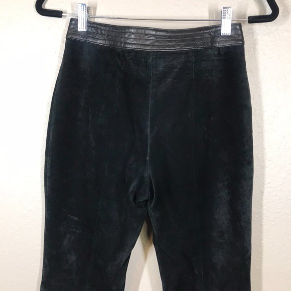 Wilsons Leather x Venus Williams Black 100% Genuine Leather Y2K Straight Pants - Picture 5 of 14
